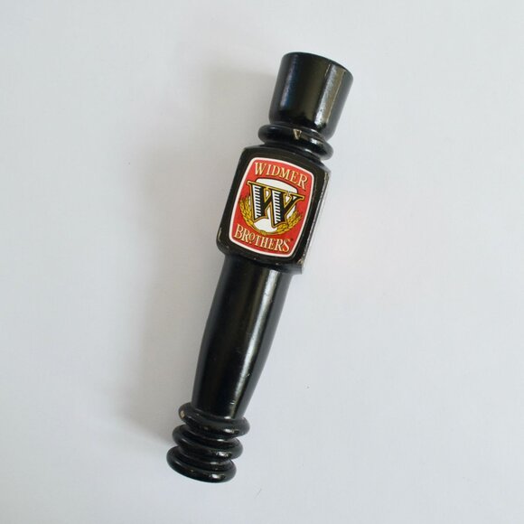Vintage Widmer Brothers Beer Tap Handle Black 10" Wood Portland, Oregon - Picture 1 of 8